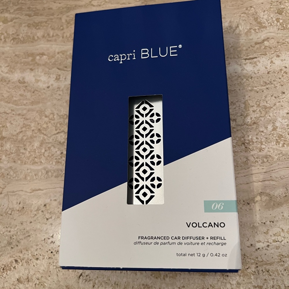 Capri Blue Volcano Car Diffuser & Refill (new/sealed)